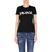 Dsquared2 T-Shirts Black, Dam