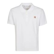 Maison Kitsuné Klassisk Polo Fox Skjorta White, Herr