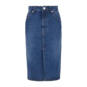 Ami Paris Denim Skirts Blue, Dam