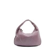 Bottega Veneta Vintage Pre-owned Laeder axelremsvskor Purple, Dam