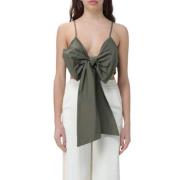 Twinset Sleeveless Tops Green, Dam