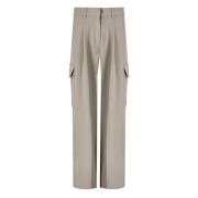 Stine Goya Wide Trousers Beige, Dam