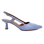 Giuliano Galiano Läder slingback med geometrisk klack Blue, Dam