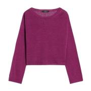 Max Mara Weekend Round-neck Knitwear Purple, Dam