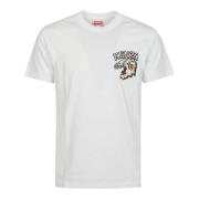 Kenzo Slim Tiger Varsity T-Shirt White, Herr
