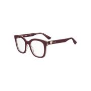 Moschino Burgundy Ram Stiliga Glasögon Brown, Unisex