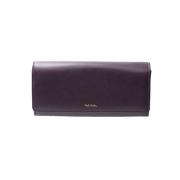 Paul Smith Bourgogne Läder Tri-Fold Plånbok Purple, Dam