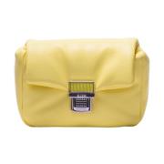 Msgm Gul Veganläder Crossbody Väska Yellow, Dam