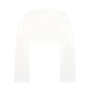 Courrèges Sweatshirts Hoodies White, Dam