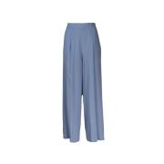 Erika Cavallini Snygga Wide Leg Byxor Blue, Dam