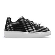 Burberry Rutig Stickad Box sneakers Black, Dam