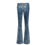 Diesel Straight Jeans Blue, Dam