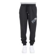 Puma Svarta löpar sweatpants Black, Herr