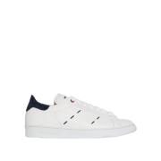 Kiton Vita Läder Låg Topp Sneakers White, Herr