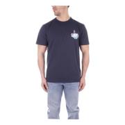 Woolrich Blå Logo Front T-shirt Blue, Herr