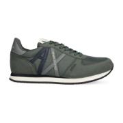 Armani Exchange Grön Mesh Mocka Sneakers Green, Herr