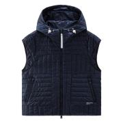 Woolrich Melton Blue Vadderad Väst Blue, Dam