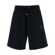 Maison Kitsuné Modig Fox Head Patch Oversize Shorts Black, Herr