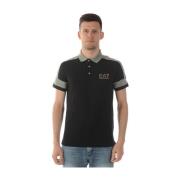 Emporio Armani EA7 Snygga Polo Shirts för Män Black, Herr