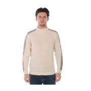 Daniele Alessandrini Intarsia Cykling Tröja Pullover Beige, Herr