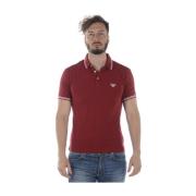 Emporio Armani Polo Shirts Red, Herr