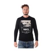 Emporio Armani Mysig Stickad Tröja Pullover Black, Herr