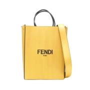 Fendi Laeder fendi-vskor Yellow, Dam