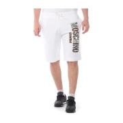 Moschino Stilren Svart Läderjacka White, Herr