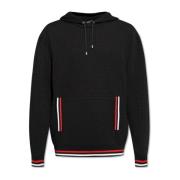 Balmain Hoodie med jacquard mönster Black, Herr