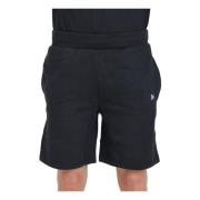 New Era Svarta Essentials Elastiska Midjeshorts Black, Herr