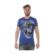 Versace Jeans Couture Print 21 Slim MC Tee Blue, Herr