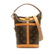 Louis Vuitton Vintage Pre-owned Canvas axelremsvskor Brown, Dam