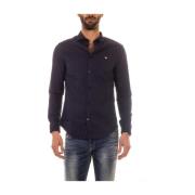 Armani Jeans Casual Bomullsskjorta Blue, Herr