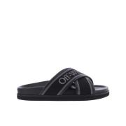 Off White Svart Criss Cross Slider Black, Herr