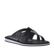 Baldinini Sandal in black calfskin Black, Herr