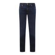 7 For All Mankind Slim Fit Jeans - Mörkblå Blue, Herr