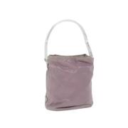 Prada Vintage Pre-owned Nylon handvskor Purple, Dam