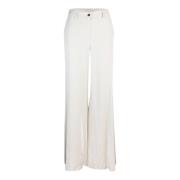 Liu Jo Wide Leg Viskos Twill Byxor White, Dam