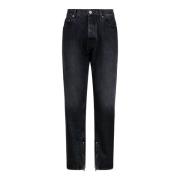 Off White Straight Jeans Black, Herr