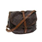 Louis Vuitton Vintage Pre-owned Canvas axelremsvskor Brown, Dam