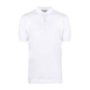 John Smedley Polo Shirts White, Herr