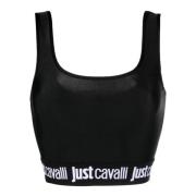 Just Cavalli Sleeveless Tops Black, Dam