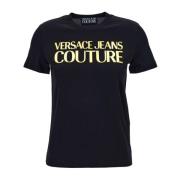 Versace Jeans Couture Svart T-shirt och Polo Kollektion Black, Dam