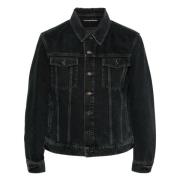 Saint Laurent Denim Jackets Black, Herr