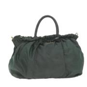 Prada Vintage Pre-owned Tyg handvskor Green, Dam