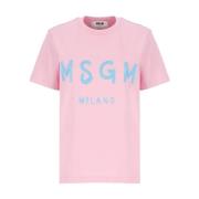 Msgm T-Shirts Pink, Dam