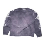 Acne Studios Lila Tie Dye Crewneck Sweatshirt Purple, Herr