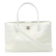 Chanel Vintage Pre-owned Laeder totevskor White, Dam