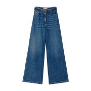 Twinset Wide Jeans Blue, Dam