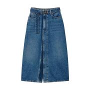 Twinset Denim Skirts Blue, Dam